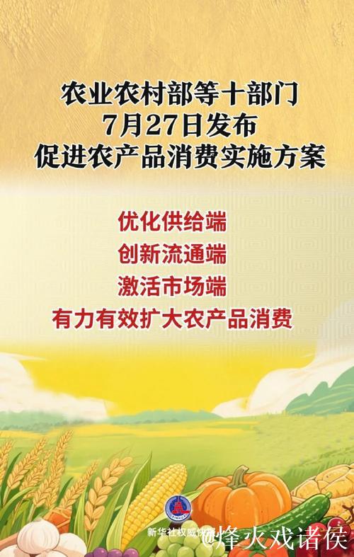 体育总局等十部门印发《促进农产品消费实施方案》 体育总局等十部门印发《促进农产品消费实施方案》